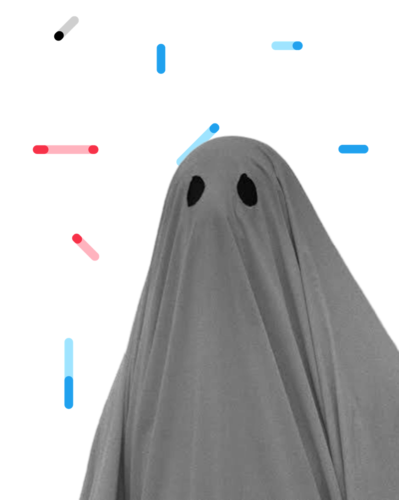 Person dressed as a ghost